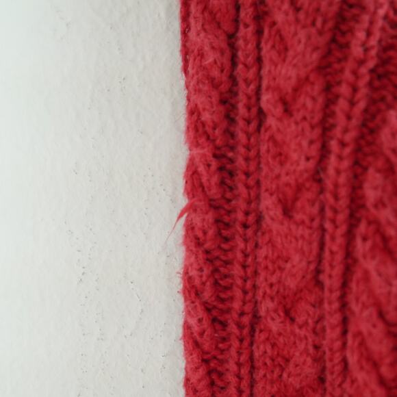 Vintage Gap Medium Sweater Red Cable Knit 90s Preppy Crop Classic Normcore - Picture 6 of 7